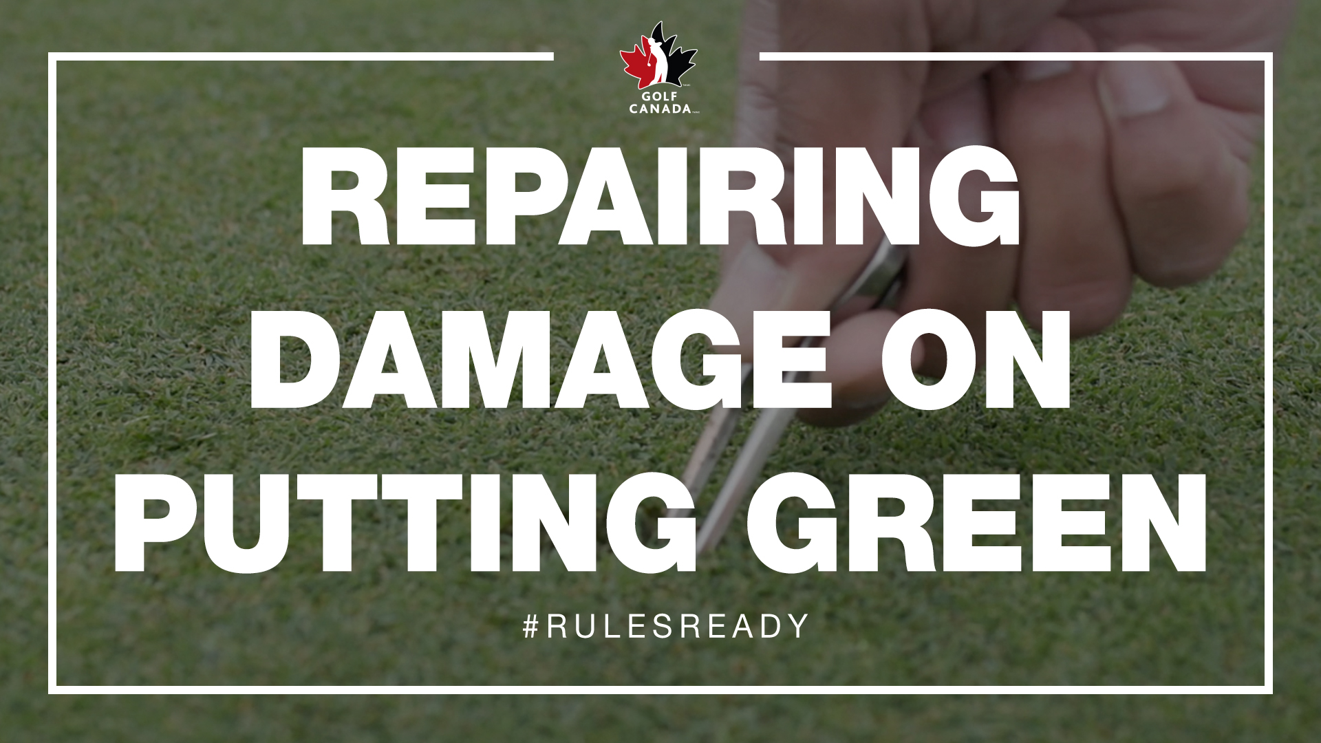 Rules of Golf Repairing damage on putting green Golf Canada
