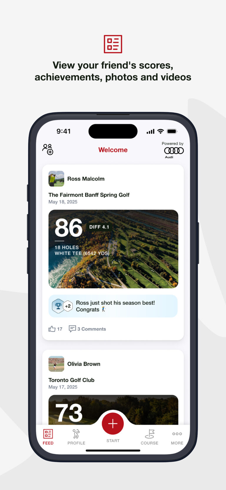 View your friend's scores, achievements, photos and videos