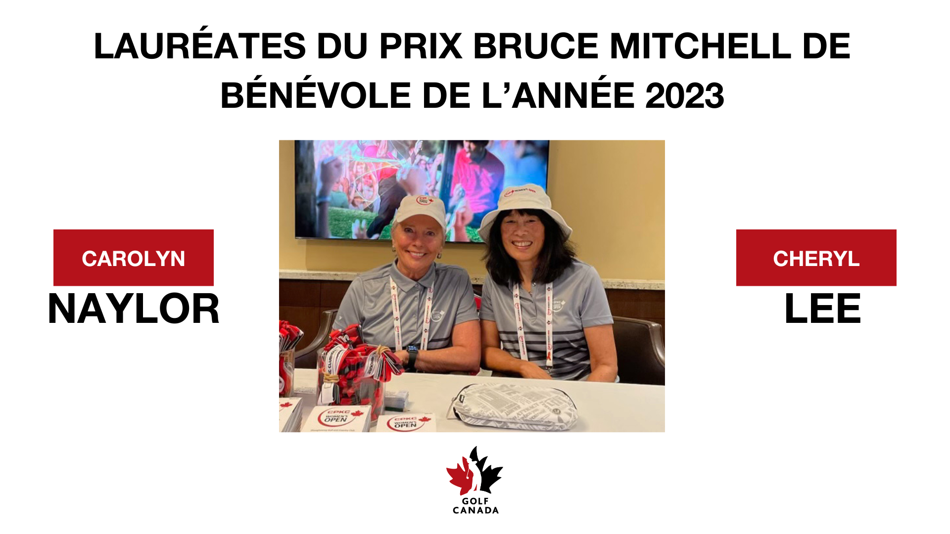Golf Canada nomme Cheryl Lee et Carolyn Naylor lauréates du Prix Bruce
