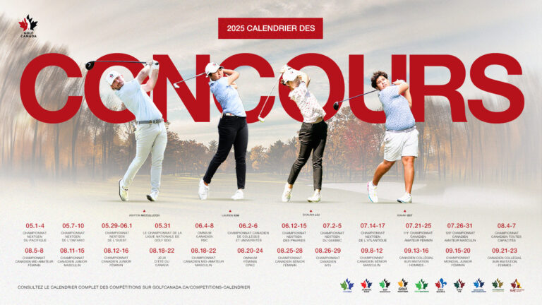 Golf Canada dévoile son calendrier des championnats de 2025 2025 Championnat Updated