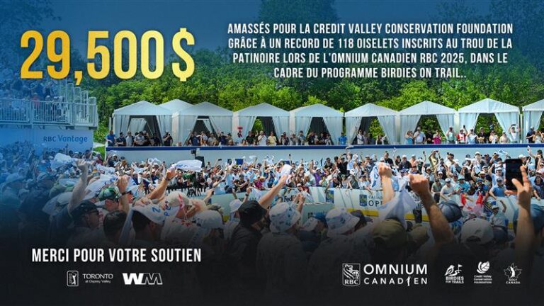 L’initiative Birdies for Trails reçoit un appui retentissant au trou de la Patinoire Birdies For Trails / Golf Canada