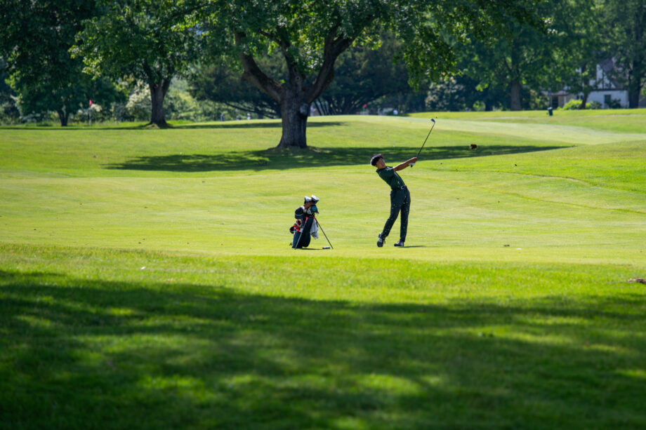 Lucas Zhao lors des épreuves de qualification sectionnelles pour le Championnat junior amateur des États-Unis 2025 au Corning Country Club, à Corning, dans l'État de New York, le 19 juin 2025