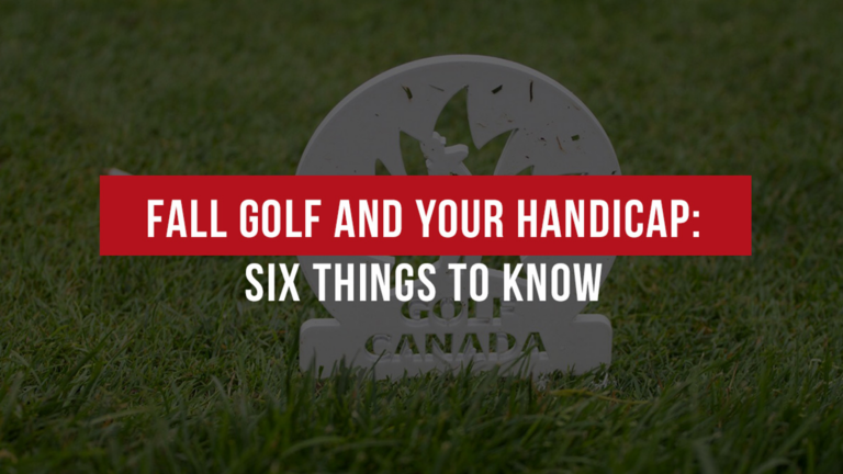 Fall Golf and Your Handicap