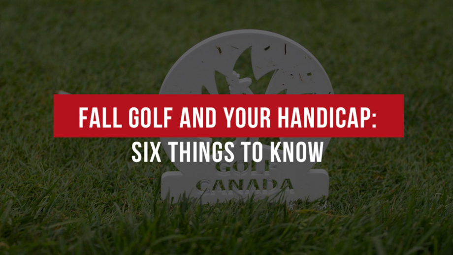 Fall Golf and Your Handicap