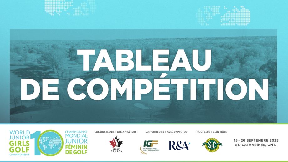 2025 WJG Tableau de Competition