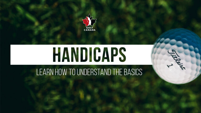 Golf Ball with tagline Handicaps - Learn the Basics