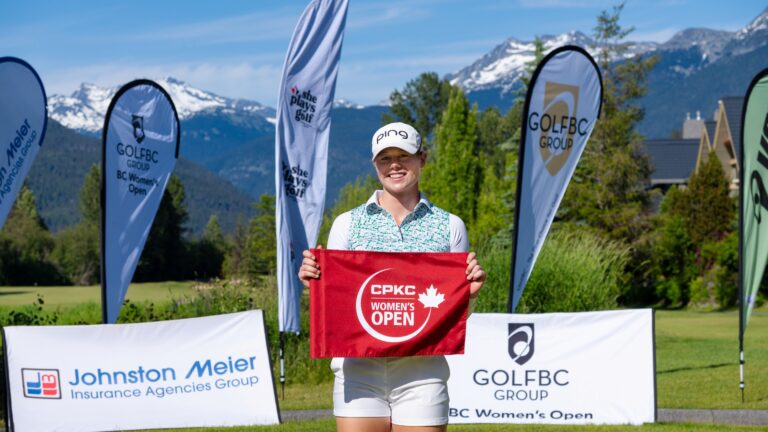 Tillie Claggett remporte le tournoi GolfBC Group BC Women’s Open et obtient un laissez-passer pour l’Omnium féminin CPKC 2026 Tillie Claggett She Plays Golf Winner