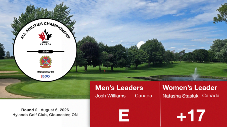 Josh Williams and Natasha Stasiuk lead heading into the final round at the 2026 Canadian All Abilities Championship CDN AA R2